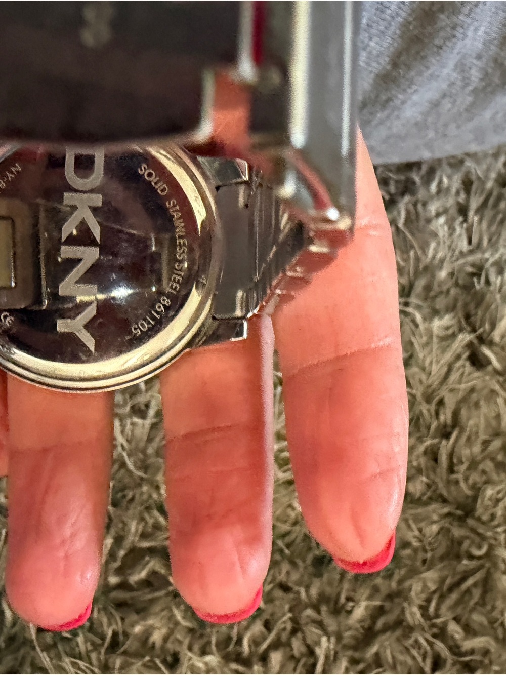 DKNY Silver/White Crystal-Trim Chronograph Watch - Picture 7 of 10